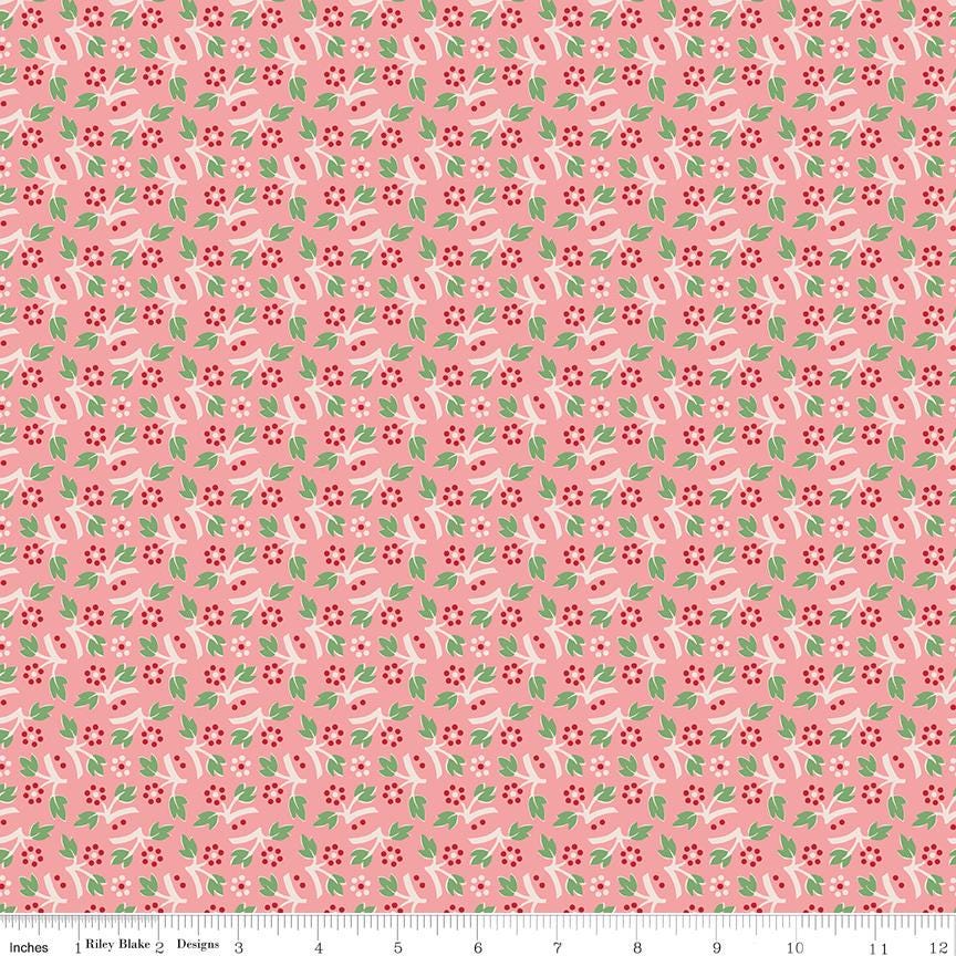 Mercantile Memories Coral  Lori Holt  Riley Blake Designs Quilting Cotton Fabric  43/44"  Yardage