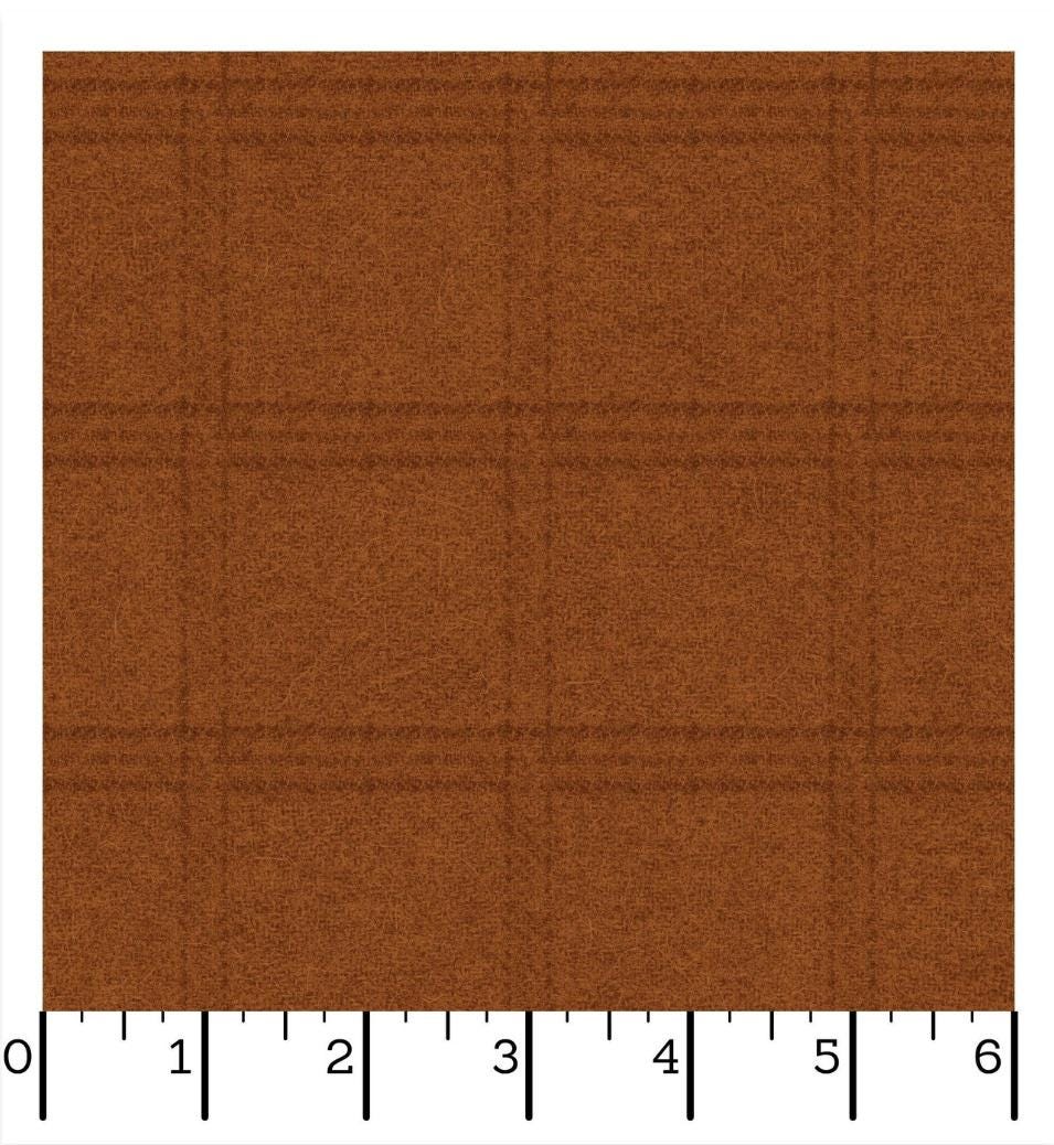 Woolies Flannel Tartan Grid Yardage · Burnt Orange · Bonnie Sullivan · Maywood Studio