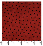 Woolies Polka Dot Flannel  Deep Red Polka Dots | Bonnie Sullivan for Maywood Studio | MASF18506R