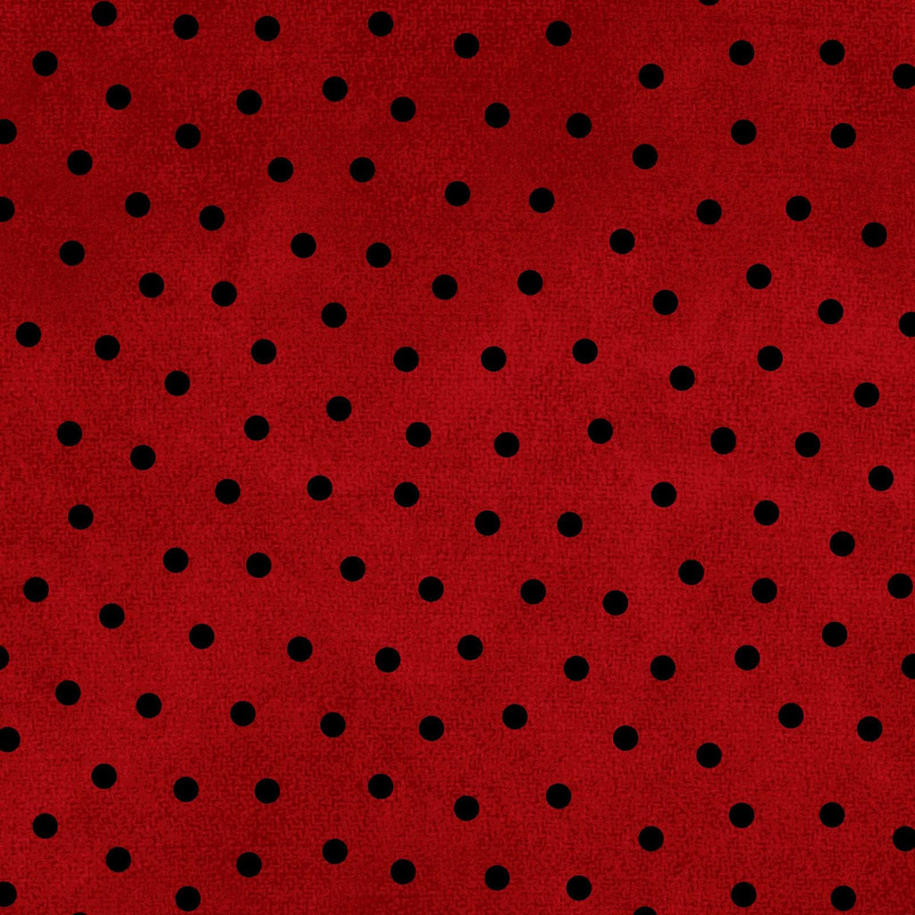 Woolies Polka Dot Flannel  Deep Red Polka Dots | Bonnie Sullivan for Maywood Studio | MASF18506R