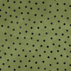 Woolies Flannel – Green with Black Polka Dots | Bonnie Sullivan | Maywood Studio