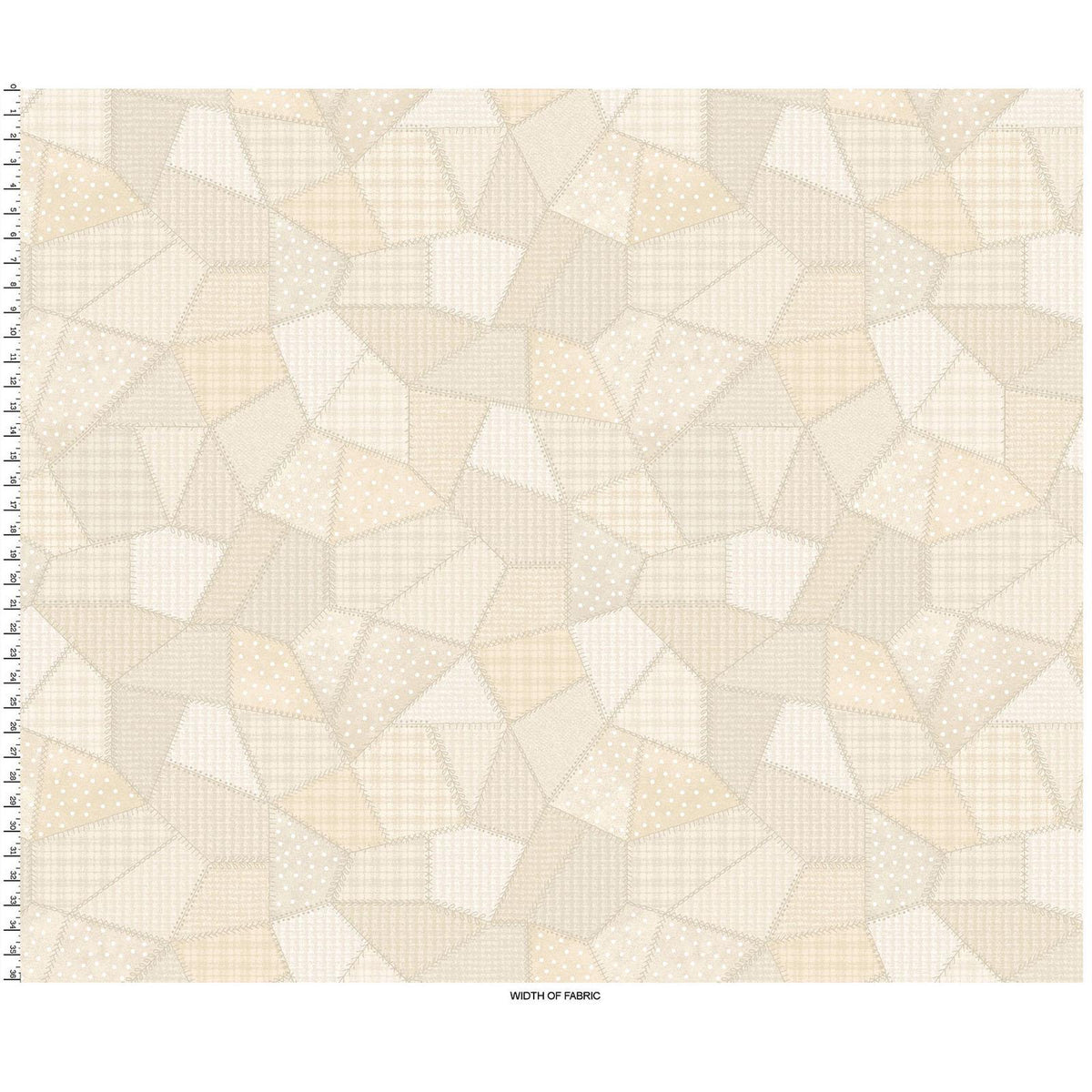 Woolies Flannel – Cream Patchwork Quilt Print | Bonnie Sullivan | Maywood Studio