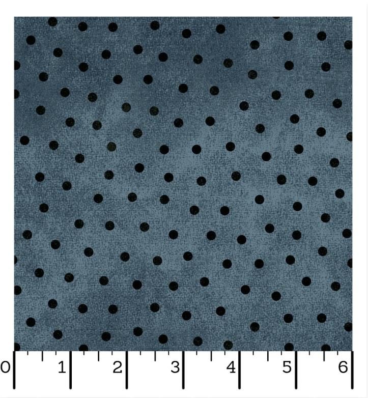 Woolies Flannel – Navy with Black Polka Dots | Bonnie Sullivan | Maywood Studio