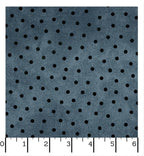 Woolies Flannel – Navy with Black Polka Dots | Bonnie Sullivan | Maywood Studio