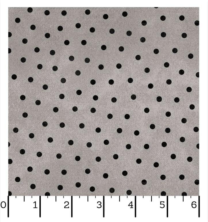 Woolies Flannel – Gray with Black Polka Dots | Bonnie Sullivan | Maywood Studio