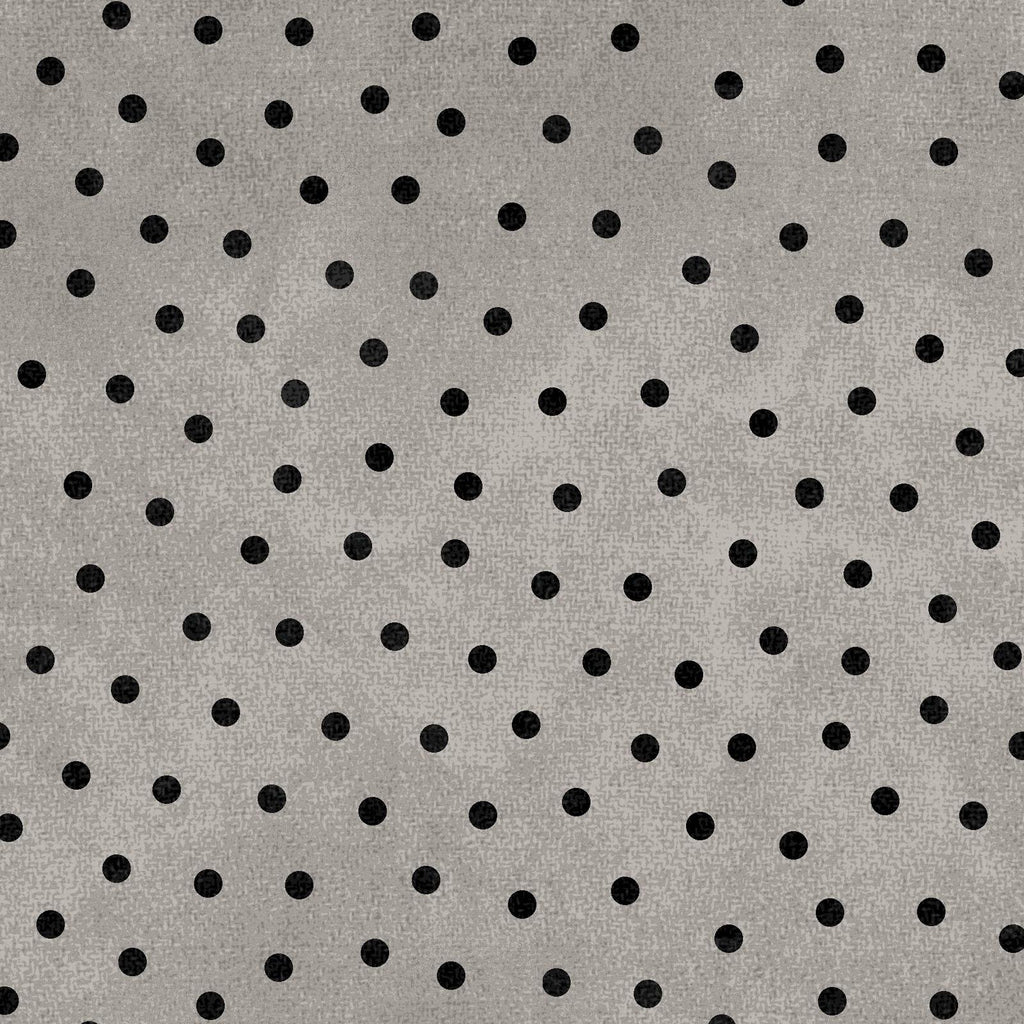 Woolies Flannel – Gray with Black Polka Dots | Bonnie Sullivan | Maywood Studio