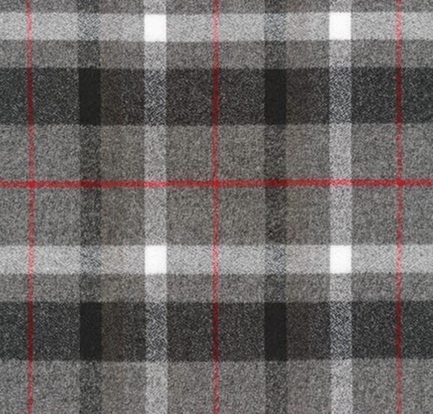 Robert Kaufman Mammoth Flannel Smoke Gray Plaid Fabric   SRKF16423293  Double Brushed Cotton Flannel