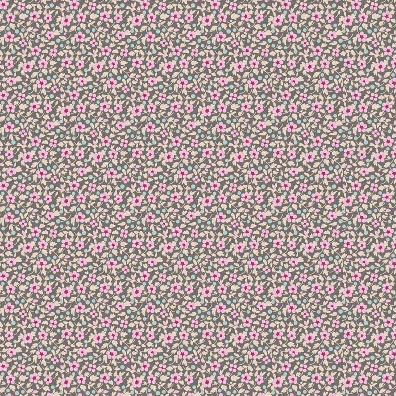 Fabric Brie Gray Tilda Basics Quilting Cotton TIL130187 Continuous Yardage Coordinates with Flannel Fast Shipping