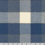 Robert Kaufman Mammoth Flannel  Denim Plaid Double Brushed Cotton Fabric, Yarn Dyed Woven Flannel by the Yard SRKF-16424-67 DENIM