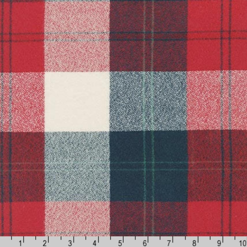 Mammoth Flannel Americana Plaid Fabric  Robert Kaufman SRKF14877202  Double Brushed Cotton Yardage