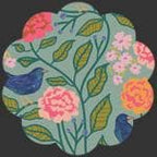 Blackbird Aviary Flannel Fabric from the Starling Collection by Maureen Cracknell of AGF Fabrics  Double-Brushed Cotton (Half Yard/Yard)