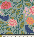 Blackbird Aviary Flannel Fabric from the Starling Collection by Maureen Cracknell of AGF Fabrics  Double-Brushed Cotton (Half Yard/Yard)