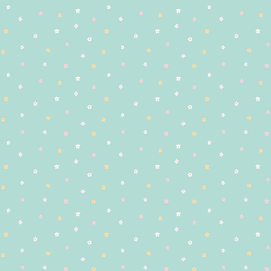Little Posies Ditsy Teal by Riley Blake Designs Quilting Cotton