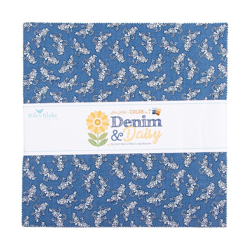 Denim & Daisy by Lori Holt 10 Inch Stacker, 42 Pcs., Riley Blake Designs