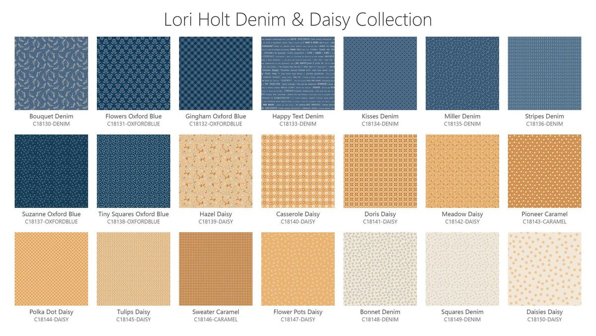 Denim & Daisy by Lori Holt 10 Inch Stacker, 42 Pcs., Riley Blake Designs