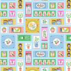 Farmers Market Blue | Homegrown Preserves | Poppie Cotton Yardage HY / YD | HG26816