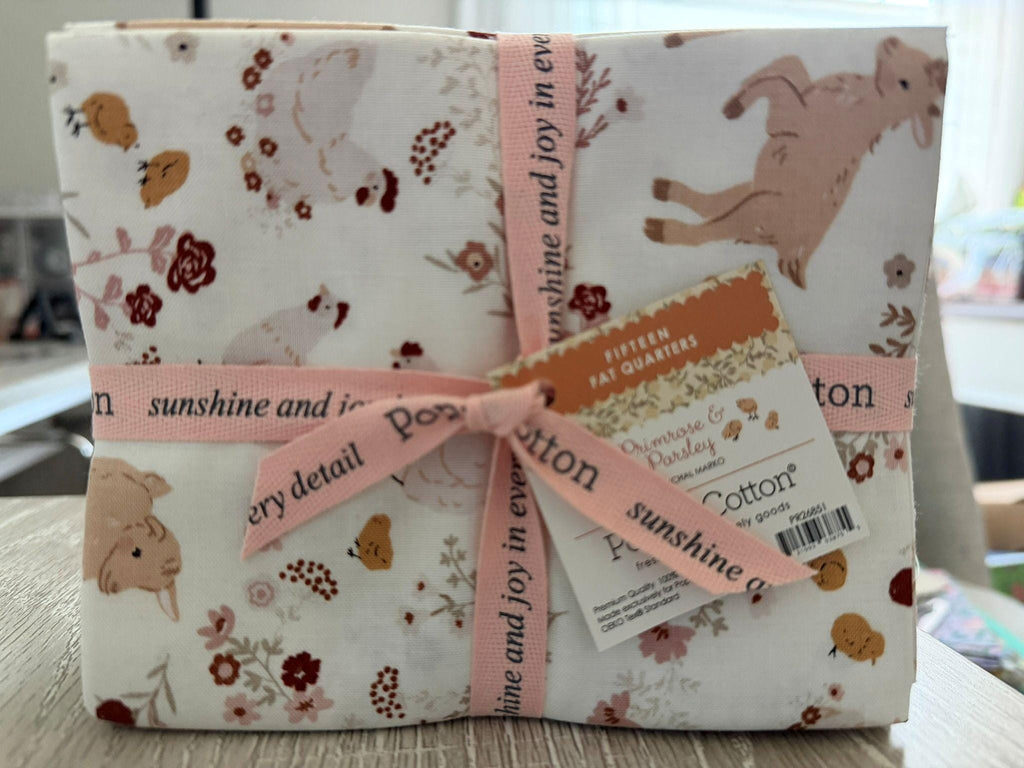 Primrose & Parsley Fat Quarter Bundle by Michal Marko for Poppie Cotton Fruit Floral Baby Goats Quilting Cotton Fabric